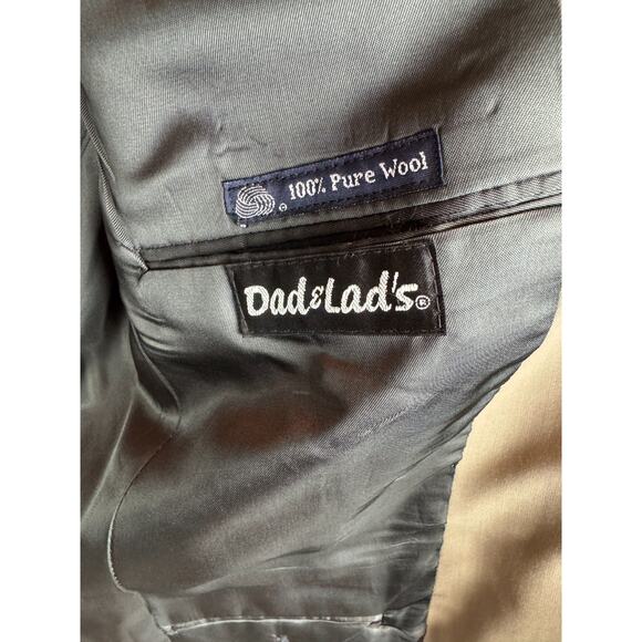 BURBERRYS' dark beige 100% wool mens suit jacket blazer 46R (no size tag) - Picture 11 of 13